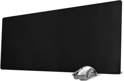 Famanu – XL grote muismatten (88,9 x 40,6 cm) - grote gamingmuismat bureaumat - antislip basis en waterdichte bureaumat voor toetsenbord en als verlengde muismat (zwart - XL)
