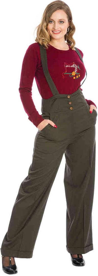 Dancing Days - HER FAVOURITES Wijde broek - XS - Groen