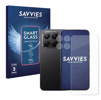 3 Stuks Savvies Screenprotector - geschikt voor Xiaomi 15T Pro (Voor+Camera) - beschermfolie glas transparant