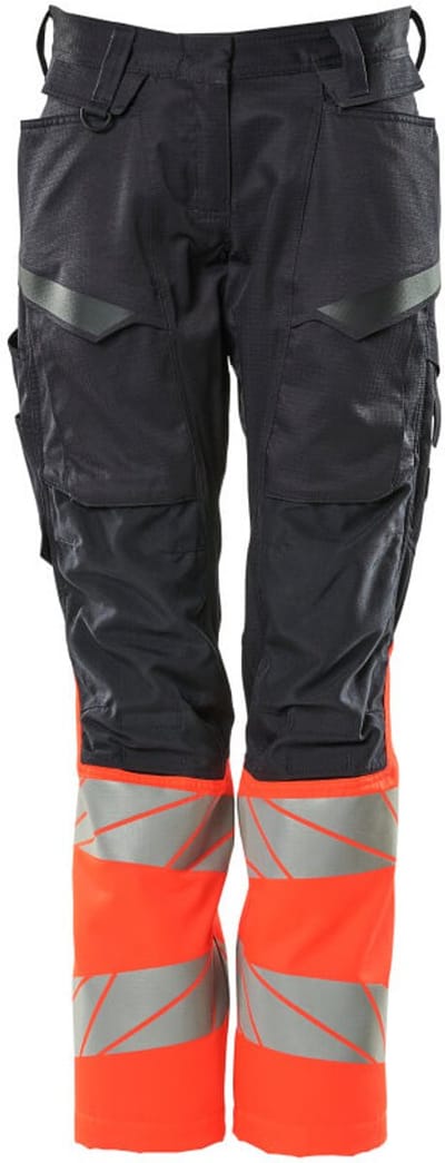 Mascot Accelerate Safe Broek met kniezakken 19678-236 - donkermarine/hi-vis rood - C56 - 76