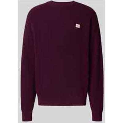 Gebreide pullover met structuurmotief en ronde hals