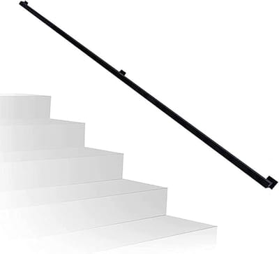 Trapleuning Metaal - Veiligheid Handrail - Trap Veiligheid - Roestwerende Coating - 120cm - Zwart