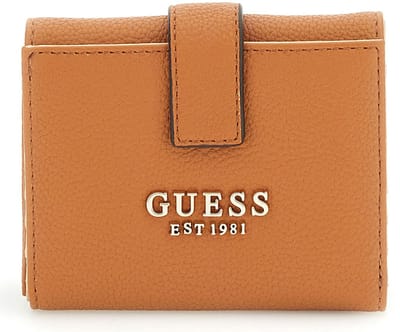GUESS Portemonnee Laurel II SLG Petite Trifold Wallet Cognac Lichtbruin