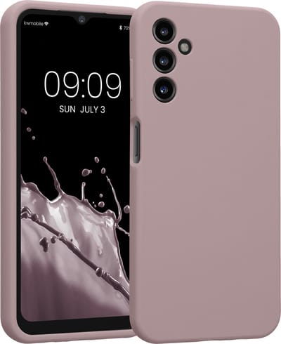 kwmobile telefoonhoesje geschikt voor Samsung Galaxy A14 5G - TPU backcover met siliconen coating - Smartphone case in licht oudroze