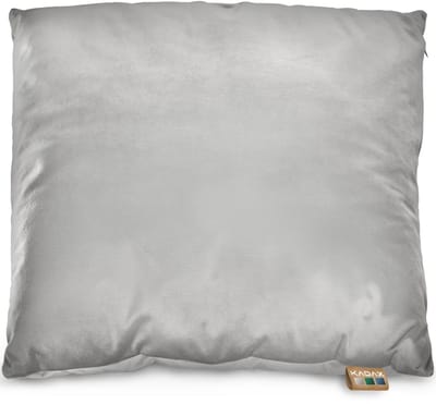 KADAX Sierkussen van velours, 46 x 46 cm, hoofdkussen met anti-allergische vulling, zachte kussenhoes met ritssluiting, bankkussens in 3 kleuren (grijs)