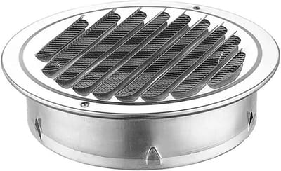 Ventilatierooster Afdekking - Afzuigkap Rooster - Luchtcirculatie Verbeteren - Roestvrij Staal - 100 mm - Zilver