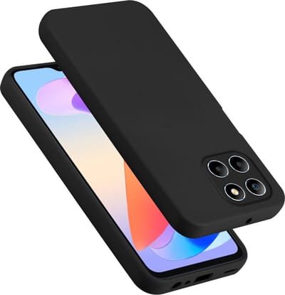 Cadorabo Hoesje geschikt voor Honor x6a in LIQUID ZWART - Beschermhoes gemaakt van flexibel TPU silicone Case Cover
