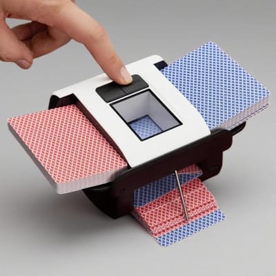 Elektrische Kaartenschudder - Automatische Mixer - Spelletjes Avond - Stille Werking - 2 Dek Amateur - Wit