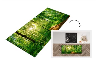 Keukenloper - Loper keuken - Bos - Zon - Boom - 120x50 cm - Keukenloper vinyl