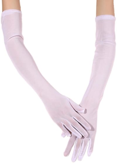 Allecto - Dameslange Tulle Handschoenen - Elegante Bruiloftaccessoires - Perfect voor Feestjes - Elbow Length - Zachte Stof - Trendy Look - Geschik..