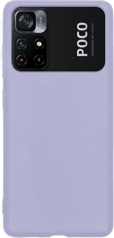Hoes - Geschikt voor Xiaomi Poco M4 Pro 5G - Sterk & Shockproof - Hoesje Cover - Siliconen Case - Lila