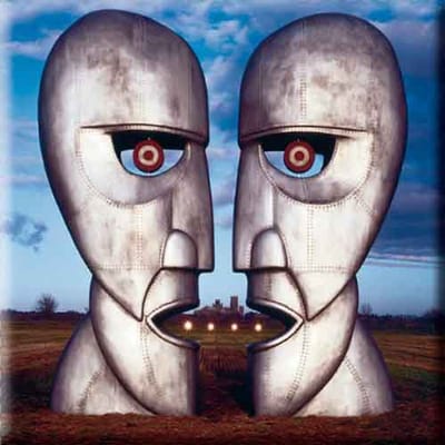 Pink Floyd - Division Bell Metal Heads - Koelkast Magneet - 7.5 x 7.5 cm