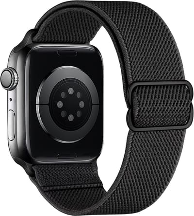 Hoco Fashion WA 04 Watch Bandje - Geschikt voor Apple Watch 1 / 2 / 3 / 4 / 5 / 6 / 7 / 8 / 9 / SE / Ultra - 38MM / 40MM / 41MM - Zwart