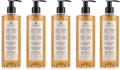 PRIJA Regenererende, voedende shampoo met rucola, met pompje, veganistisch, 5x 380 ml