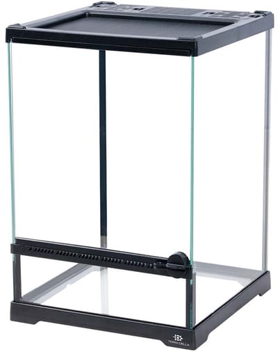 Terra Della Glazen terrarium 21 x 21 x 30CM met waterdichte bodem en ventilatierooster