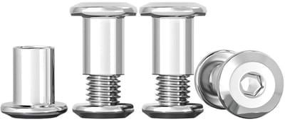 Verbindingsschroeven - Meubelconnectoren Bouten - Meubels Monteren - Roestvrij Staal A2 - M5 x 12 mm - Zilver
