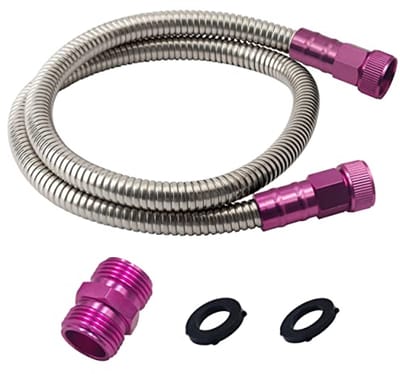 5 Voet 304 Roestvrij Staal Tuinslang met Mannelijke Connector voor Tuinslanghaspel