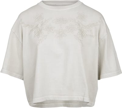 Brunotti - Dilola - T-Shirt Feather Grey - Dames - 100% Katoen - Relaxed Fit - M