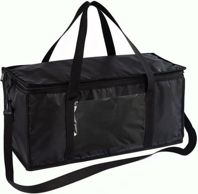Thijox - Grote koeltas 60 liter opvouwbaar, herbruikbaar, zwart, ideaal voor picknick, camping, strand, outdoor en winkelen