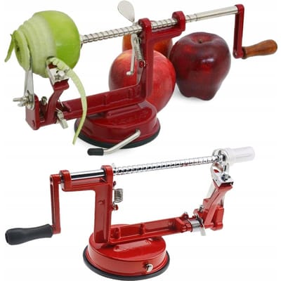 3 in 1 appelboor - Appelschiller met zuignap - Groentesnijder dunschiller voor aardappelen en fruit - Appelschilmachine - Appelsnijder - RVS