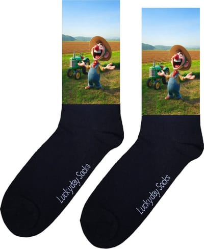 Boer - Opkikker - Grappige sokken - Valentijns cadeau - Verjaardagscadeau - Sint cadeau - Leuke sokken - Landbouw - Vrolijke sokken - Cadeautje - Grappig cadeau - Kerst Sokken - Vaderdag - Moederdag - Kerstcadeau - Tractor - Socks maken Happy - 37-44