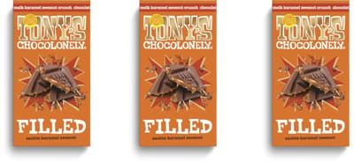 Tony's Chocolonely Filled Zachte Karamel Zeezout - Chocolade - Multipack - 405g (3x135g)
