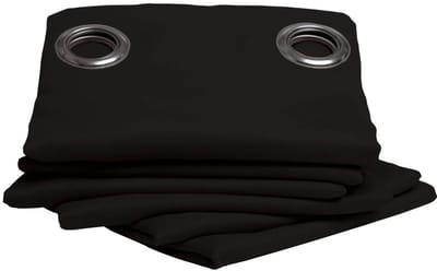 MOONDREAM LumenControl™ Verduisteringsgordijn | Licht+zonwering | EU-fabricaat | Oogjes | Zwart MC710 | 140B x 300L cm