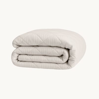 Y-NOT - Hotel Stripe Satin Dekbed Offwhite 160x200 - Dekbed Zonder Overtrek - Wasbaar Dekbed - Hoesloos dekbed - Dekbed met vaste overtrek - 30 dagen proefslapen