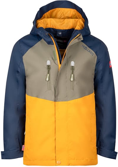 Trollkids Bryggen Jas Oranje,Blauw 92 cm Kinderen