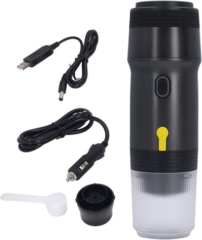 Draagbare Koffiemachine - Reis Koffiezetter - Snel Koffie Maken - Draadloos Verwarmend - 30x20x9 cm