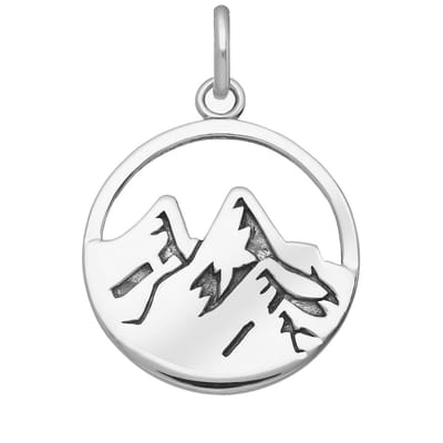 EAR IT UP - Hanger - Bergen - Mountains - 925 sterling zilver - Geoxideerde details - 17 mm - 1 stuk