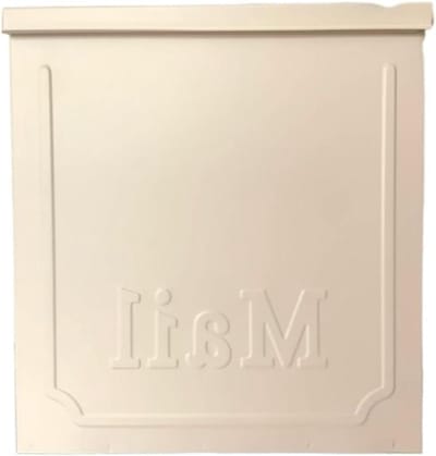 Metalen Brievenbus - Wandbrievenbus Postbus - Post Ontvangen - Afsluitbaar met Slot - 253x95x217cm - Beige