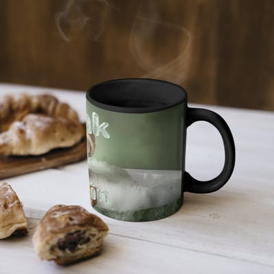 Magische Mok - Foto op Warmte Mokken - Koffiemok - Soak it all in - Hond - Bad - Magic Mok - Beker - 350 ML - Theemok - Mok met Tekst