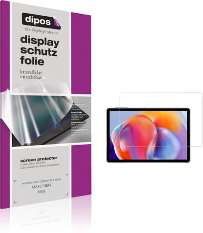 dipos – 2x Beschermfolie geschikt voor MAXLEGEN N50 | Krasbestendige & heldere Screenprotector Ultra-Thin