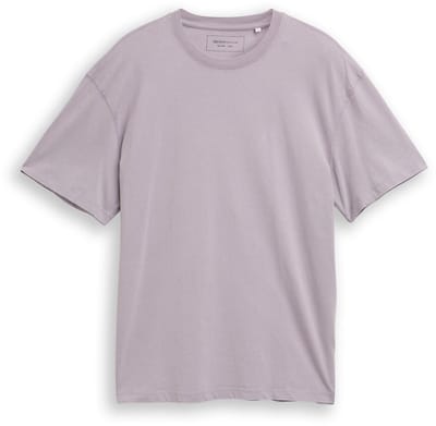 Tom Tailor Denim - Relaxed fit T-shirt van katoen - Maat XXL - soft lilac grey