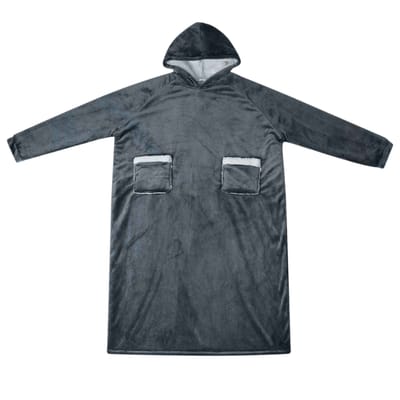 vidaXL Deken hoodie Marineblauw M Fleece en Flanel