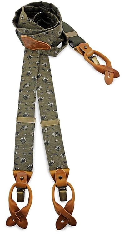 Sir Redman - Bretels - bretels Flower Finesse khaki - khaki groen / zwart / wit