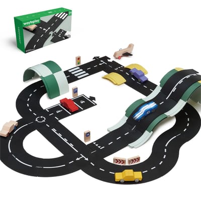 Waytoplay Highway, de flexibele autobaan (24 delen) - binnen en buiten spelen - onverwoestbaar - combineer met je andere speelgoed