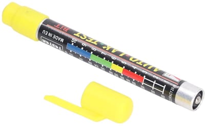 Dailygoody - Autocarrosserieschadedetector - Verfdikte Tester - Lichtgewicht en gebruiksvriendelijk - Gele kleur - Magnetische punt - Eenvoudig meten
