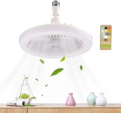 Plafondventilator met geïntegreerde verlichting - slaapkamerplafondventilator met verlichting - met afstandsbediening en 3 snelheidsstanden - geschikt voor eetkamer/slaapkamer/garderobe/winkel