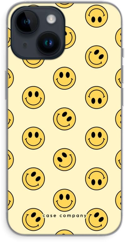 Case Company® - Hoesje geschikt voor iPhone 14 hoesje - Smiley N°2 - Soft Cover Telefoonhoesje - Bescherming aan alle Kanten en Schermrand