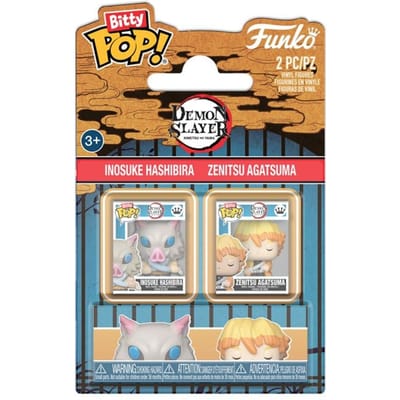 Demon Slayer Inosuke Hashibira & Zenitsu Agatsuma (Bitty Pop!) vinylfiguren (Set van 2) Unisex Funko Pop! - Neutraal - Standard