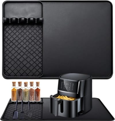 Hittebestendige Airfryer Onderlegger 48 x 30 cm - Beschermmat en Silicone Mat voor Keukenaccessoires en Kookgerei