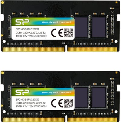 Silicon Power - Laptopgeheugen - DDR4 - 32GB (2x16GB) - 3200MHz - CL22 - SODIMM - SP032GBSFU320X22