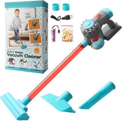 Speelgoed Stofzuiger - Veegset Blik - Rollenspel Schoonmaken - Elektrische Simulatie - 33 x 19 cm