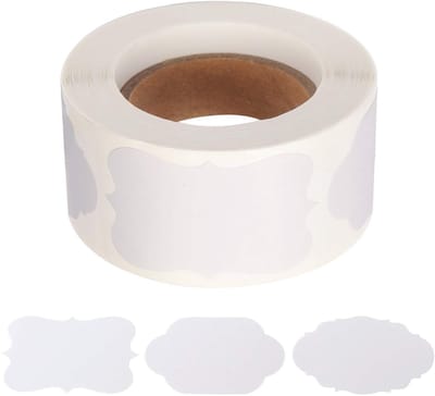 Dailygoods- Kraftlabelstickers 300 Stuks - Zelfklevende Cadeaustickers - Decoratieve Stickers - Kraftbakstickers - Handgemaakt - Voor Geschenkverpakking