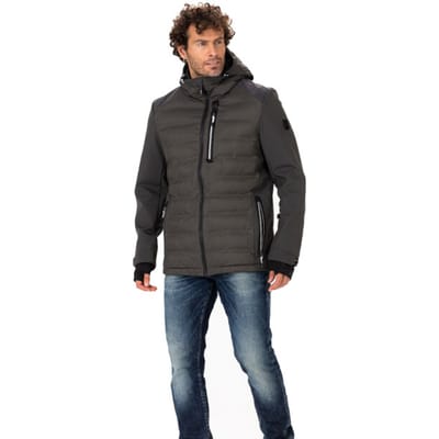 Falcon Men Perrin Jacket - Wintersportjas Voor Heren - Zwart/Groen - 3XL