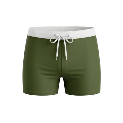 Swimshort Del Mar Army Green - Maat L - Zwemboxer Heren Army Green - Swimwearclub