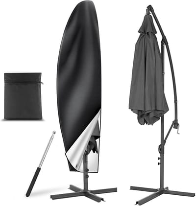 HEZIVO® Parasolhoes voor Zweefparasol - Waterdicht - Beschermhoes Parasol - Weersbestendig - UV-werend - 265 x 40/70/50