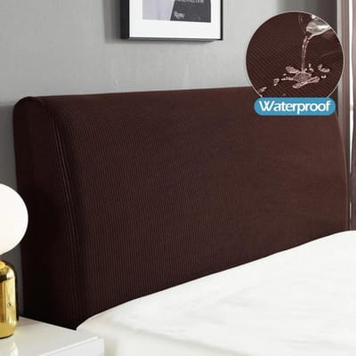 All-inclusive bedhoofdhoes Superzacht, glad gewatteerd, dikker hoofdeinde, effen kleur, stofbeschermer aan de achterkant XL Size 220x70 cm